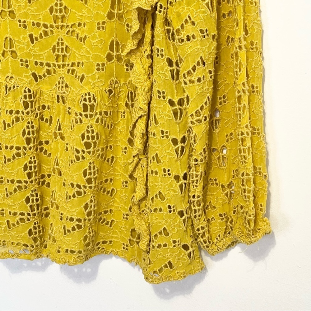 Anthropologie Yellow Clementine Blouse Womens US Size 2 - Picture 6 of 16